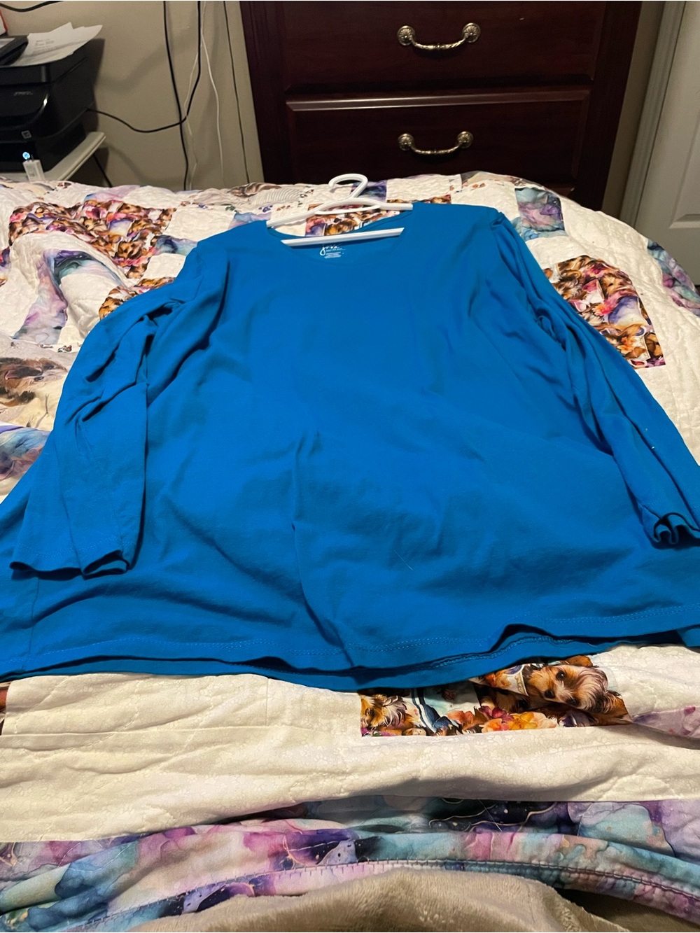 Just My Size Bright Blue Long-Sleeve Crewneck Top
